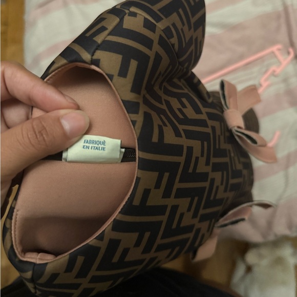 Fendi Black and Brown Logo Patterned Wearable